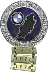 BMW IOM motorcycle rally badge from Ted Trett