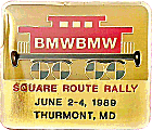 BMW Square Route motorcycle rally badge from Jean-Francois Helias
