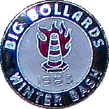 Big Bollards Winter Bash motorcycle rally badge from Nigel Woodthorpe