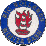Big Bollards Winter Bash motorcycle rally badge from Lone Wolf