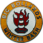 Big Bollards Winter Bash motorcycle rally badge