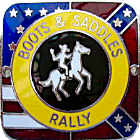 Boots & Saddles motorcycle rally badge