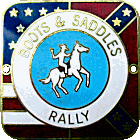 Boots & Saddles motorcycle rally badge from Jean-Francois Helias
