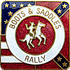 Boots & Saddles motorcycle rally badge from Jean-Francois Helias