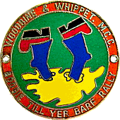 Boogie Till Yer Barf motorcycle rally badge from Jean-Francois Helias