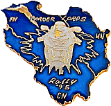 Border Lords motorcycle rally badge from Scobie Foley