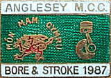 Bore And Stroke motorcycle rally badge