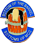 Bottom Of The Barrel motorcycle rally badge from Jean-Francois Helias