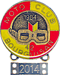 Bourg Argental motorcycle rally badge from Patrick Servanton