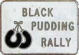 Black Pudding motorcycle rally badge from Jean-Francois Helias