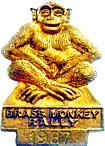 Brass Monkey motorcycle rally badge from Jean-Francois Helias