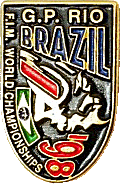 Brazil GP motorcycle race badge from Jean-Francois Helias