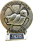 Brion motorcycle rally badge from Jean-Francois Helias