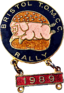 Bristol TOMCC motorcycle rally badge from Jean-Francois Helias