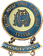 British Motorcycle OC Sussex motorcycle run badge from Jean-Francois Helias