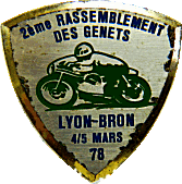 Bron motorcycle rally badge from Jean-Francois Helias