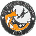 Brush And Broom motorcycle rally badge from Ted Trett