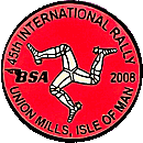 BSA OC International motorcycle rally badge from Jean-Francois Helias