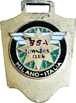 BSA OC Milano (Italia) motorcycle club badge from Jean-Francois Helias