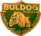 Buldog motorcycle rally badge