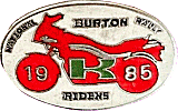 Burton Riders motorcycle rally badge from Jean-Francois Helias