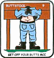 Buttstock motorcycle rally badge from Ted Trett