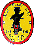 Bye Bye Blackbird motorcycle rally badge from Jean-Francois Helias