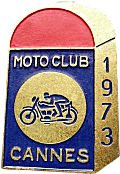 Cannes motorcycle rally badge from Jean-Francois Helias