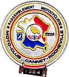 Cannet Rocheville motorcycle rally badge from Jean-Francois Helias