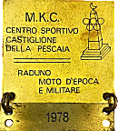 Castiglione Della Pescaia motorcycle rally badge from Jean-Francois Helias
