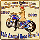 Cathouse Poker Run motorcycle run badge from Jean-Francois Helias