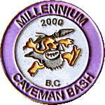 Caveman Bash motorcycle rally badge from Jean-Francois Helias