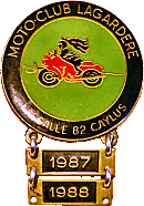Caylus motorcycle rally badge from Jean-Francois Helias