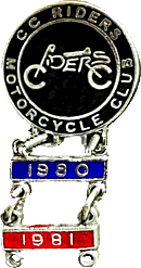 CC Riders motorcycle rally badge from Jean-Francois Helias