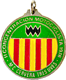 Cervera Tres Uves motorcycle rally badge from Jean-Francois Helias