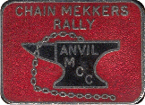 Chain Mekkers motorcycle rally badge from Lone Wolf