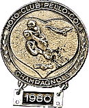 Champagnole motorcycle rally badge from Jean-Francois Helias