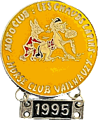 Chauds Lapins Vailhauzy motorcycle rally badge from Jean-Francois Helias