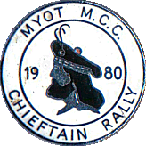 Chieftain motorcycle rally badge from Russ Shand