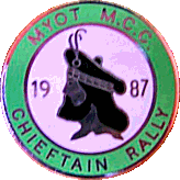 Chieftain motorcycle rally badge from Tony Graves