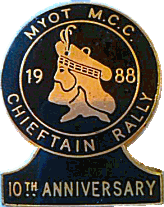 Chieftain motorcycle rally badge