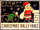Christmas  motorcycle rally badge from Jean-Francois Helias
