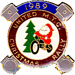 Christmas motorcycle rally badge from Jean-Francois Helias