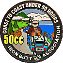 Coast To Coast motorcycle run badge from Jean-Francois Helias