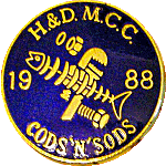 Cods N Sods motorcycle rally badge from Jean-Francois Helias