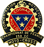 Cognac motorcycle rally badge from Jean-Francois Helias