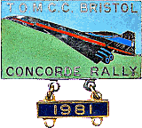 Concorde motorcycle rally badge from Jean-Francois Helias