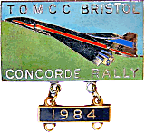 Concorde motorcycle rally badge from Jean-Francois Helias