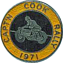 Captain Cook motorcycle rally badge from Dave Honneyman