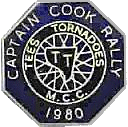 Captain Cook motorcycle rally badge from Ted Trett